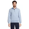 Men's Lands' End Quilted Snap-Front Mockneck Top -Outdoor Clothing Sales 5582147 Soft Blue Haze