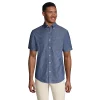 Big & Tall Lands' End Traditional-Fit Chambray Button-Down Shirt -Outdoor Clothing Sales 5582843 Dark Wash
