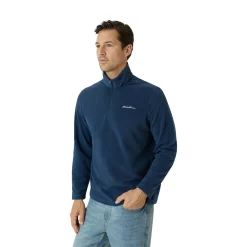 Men's Eddie Bauer Venture Fleece Quarter Zip Pullover -Outdoor Clothing Sales 5583104 Medium Indigo