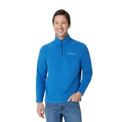 Men's Eddie Bauer Venture Fleece Quarter Zip Pullover -Outdoor Clothing Sales 5583104 Royal Blue Heather