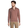 Big & Tall Lands' End Serious Sweats French Terry Quarter-Zip Polo -Outdoor Clothing Sales 5583154 Mauve Quartz
