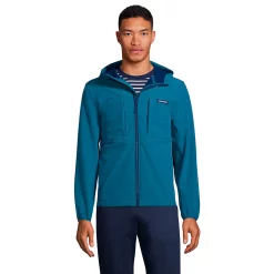 Big & Tall Lands' End Hooded Softshell Jacket -Outdoor Clothing Sales 5584466 Evening Blue