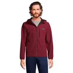 Men's Lands' End Softshell Hooded Jacket 11 Men's Lands' End Softshell Hooded Jacket -Outdoor Clothing Sales 5585265 Rich Burgundy