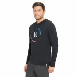 Men's Hurley Long Sleeve Hooded Graphic Tee -Outdoor Clothing Sales 5587990 ALT2