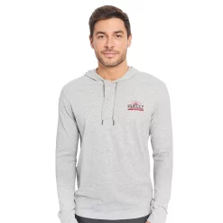 Men's Hurley Long Sleeve Hooded Graphic Tee -Outdoor Clothing Sales 5587990 Dark Gray Heather
