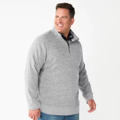 Big & Tall Sonoma Goods For Life® Quarter-Zip Fleece -Outdoor Clothing Sales 5591255 Gray