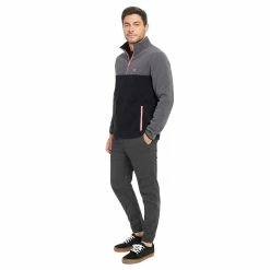 Men's Hurley 90s Quarter Zip Polar Fleece Jacket -Outdoor Clothing Sales 5597907 ALT5