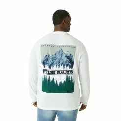 Big & Tall Eddie Bauer Graphic Tee -Outdoor Clothing Sales 5598637 White