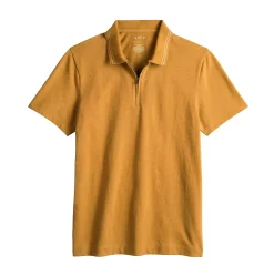 Men's Apt. 9® Tipped Zipper Polo -Outdoor Clothing Sales 5617034 ALT3