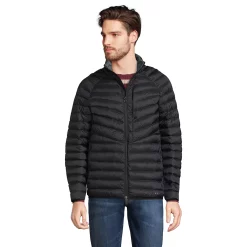 Men's Lands' End Packable Puffer Jacket -Outdoor Clothing Sales 5619802 Black
