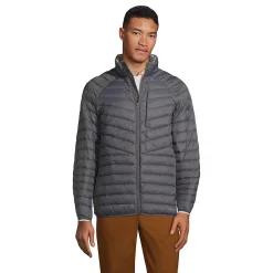 Men's Lands' End Packable Puffer Jacket -Outdoor Clothing Sales 5619802 Gray