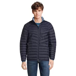 Men's Lands' End Packable Puffer Jacket -Outdoor Clothing Sales 5619802 Radiant Navy