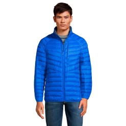 Men's Lands' End Packable Puffer Jacket -Outdoor Clothing Sales 5619802 Royal Cobalt