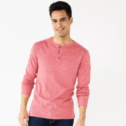 Men's Apt. 9® Core Henley Top 16 Men's Apt. 9® Core Henley Top -Outdoor Clothing Sales 5639564 Red