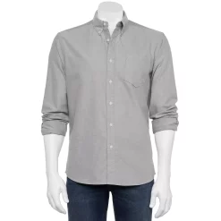 Men's Sonoma Goods For Life® Perfect-Length Button-Down Shirt 15 Men's Sonoma Goods For Life® Perfect-Length Button-Down Shirt -Outdoor Clothing Sales 5642085 Gray