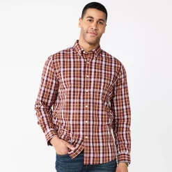 Men's Sonoma Goods For Life® Perfect-Length Button-Down Shirt 23 Men's Sonoma Goods For Life® Perfect-Length Button-Down Shirt -Outdoor Clothing Sales 5642085 Orange Plaid