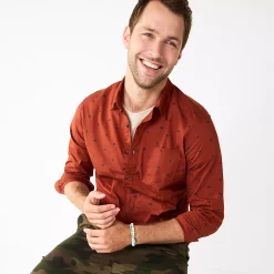 Men's Sonoma Goods For Life® Perfect-Length Button-Down Shirt 20 Men's Sonoma Goods For Life® Perfect-Length Button-Down Shirt -Outdoor Clothing Sales 5642085 Sienna