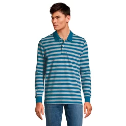 Big & Tall Lands' End Comfort-First Mesh Polo -Outdoor Clothing Sales 5642602 Blue Even Stripe