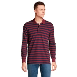 Big & Tall Lands' End Comfort-First Mesh Polo -Outdoor Clothing Sales 5642602 Rich Burgundy Stripe