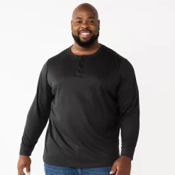 Big & Tall Apt. 9® Core Henley Top 21 Big & Tall Apt. 9® Core Henley Top -Outdoor Clothing Sales 5644149 Black