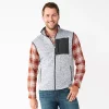 Men's Sonoma Goods For Life® Fleece Vest -Outdoor Clothing Sales 5644434 Black White