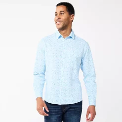 Men's Apt. 9® Athleisure Untucked-Fit Tech Shirt -Outdoor Clothing Sales 5660049 Mid Century Lines