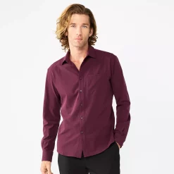 Men's Apt. 9® Athleisure Untucked-Fit Tech Shirt -Outdoor Clothing Sales 5660049 Winetasting