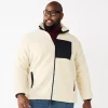 Big & Tall Sonoma Goods For Life® Sherpa Full-Zip Jacket -Outdoor Clothing Sales 5662060 Oatmeal