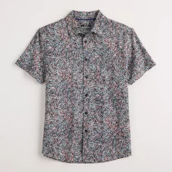 Men's Apt. 9® Slim-Fit Untucked Design Button-Down Tech Shirt -Outdoor Clothing Sales 5666586 ALT