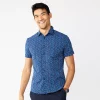 Men's Apt. 9® Slim-Fit Untucked Design Button-Down Tech Shirt -Outdoor Clothing Sales 5666586 Night Life Blue
