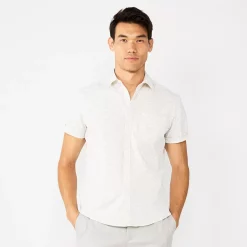 Men's Apt. 9® Standard-Fit Button-Down Tech Shirt -Outdoor Clothing Sales 5666588 White