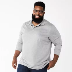 Big & Tall Apt. 9® Interlock Polo -Outdoor Clothing Sales 5667047 Gray