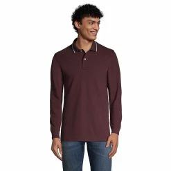 Men's Lands' End Comfort First Mesh Polo -Outdoor Clothing Sales 5684537 Aged Wine