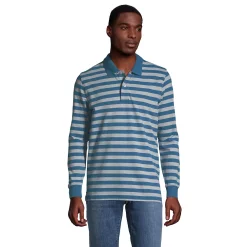 Men's Lands' End Comfort First Mesh Polo -Outdoor Clothing Sales 5684537 Blue Even Stripe