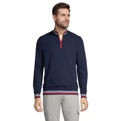 Men's Lands' End Comfort First Mesh Quarter-Zip Top -Outdoor Clothing Sales 5684540 Radiant Navy
