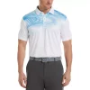 Men's Grand Slam Digital Wave Printed Golf Polo -Outdoor Clothing Sales 5691388