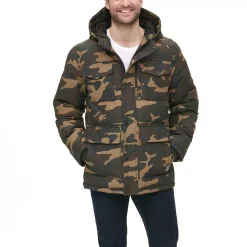 Men's Levi's® Four Pocket Hooded Parka -Outdoor Clothing Sales 5697512 Olive Camo
