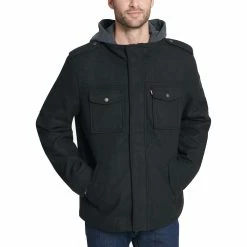 Men's Levi's Wool-Blend Hooded Military Jacket -Outdoor Clothing Sales 5697516 ALT2