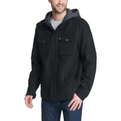 Men's Levi's Wool-Blend Hooded Military Jacket -Outdoor Clothing Sales 5697516 ALT5