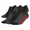 Men's adidas 6-Pack Linear Superlite III No-Show Socks -Outdoor Clothing Sales 5720073 Black Red