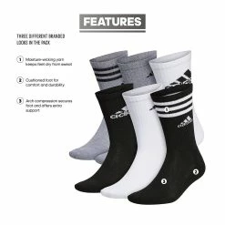 Men's adidas 6-pack Athletic Cushioned Crew Socks -Outdoor Clothing Sales 5720078 ALT