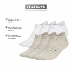 Adidas Men's Superlite II 6-Pack No Show Sock -Outdoor Clothing Sales 5720082 ALT