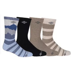 Men's Columbia Lifestyle Mountain Climb Wool Crew Socks -Outdoor Clothing Sales 5726996 Navy Brown
