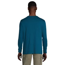 Big & Tall Lands' End Supima Jersey Henley -Outdoor Clothing Sales 5743496 ALT