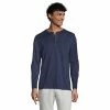 Big & Tall Lands' End Supima Jersey Henley -Outdoor Clothing Sales 5743496 Radiant Navy