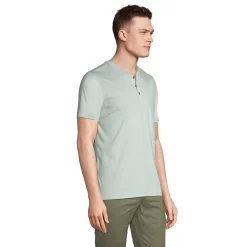Big & Tall Lands' End Supima Cotton Henley Tee -Outdoor Clothing Sales 5743498 ALT2