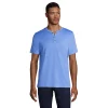 Big & Tall Lands' End Supima Cotton Henley Tee -Outdoor Clothing Sales 5743498 Chicory Blue