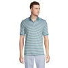 Big & Tall Lands' End Jacquard Super Soft Supima Polo -Outdoor Clothing Sales 5743500 Teal Shadow Stripe