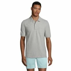 Big & Tall Lands' End Comfort-First Mesh Polo -Outdoor Clothing Sales 5743658 Gray Heather
