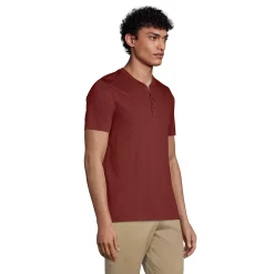 Big & Tall Lands' End Supima Jersey Henley -Outdoor Clothing Sales 5743659 ALT2